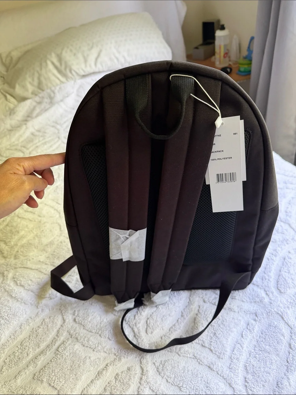 Brand New Lacoste Black Classic Logo Backpack